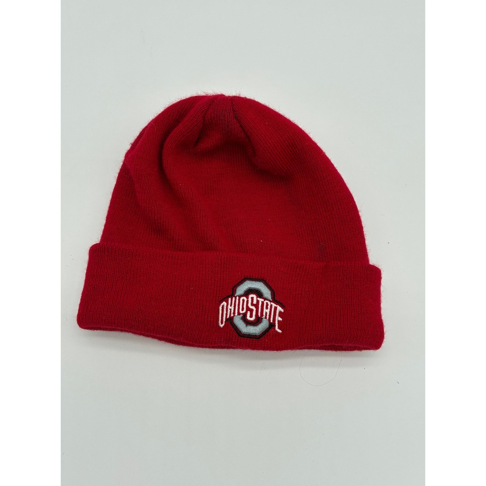 Zephyr Ohio State Buckeyes Red Knit Cuffed Beanie Hat Embroidered Logo OSU